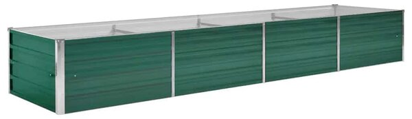 Zöld horganyzott acél kerti magaságyás 320 x 80 x 45 cm