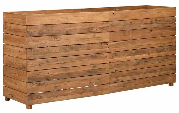 Újrahasznosított tíkfa és acél magaságyás 150 x 40 x 72 cm