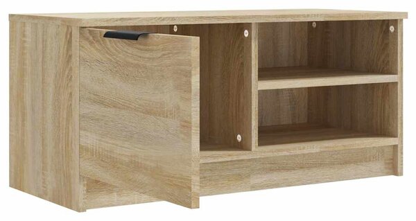 Sonoma-tölgyszínű szerelt fa fali TV-szekrény 80x35x36,5 cm