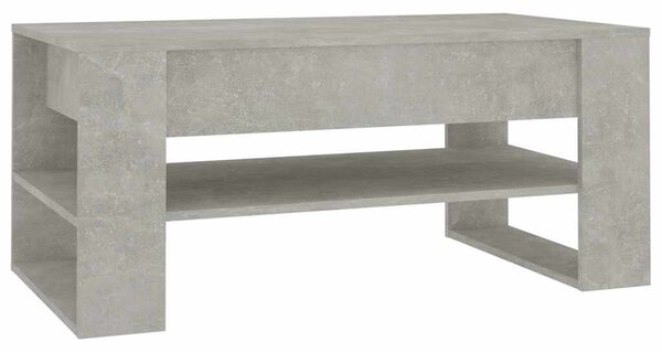 Betonszürke szerelt fa dohányzóasztal 102 x 55 x 45 cm