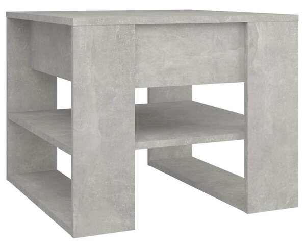 Betonszürke szerelt fa dohányzóasztal 55,5x55x45 cm