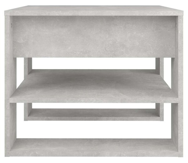 Betonszürke szerelt fa dohányzóasztal 55,5x55x45 cm
