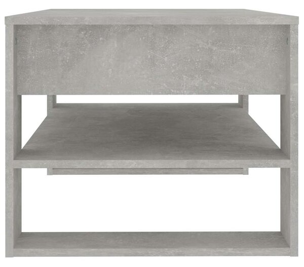 Betonszürke szerelt fa dohányzóasztal 102 x 55 x 45 cm