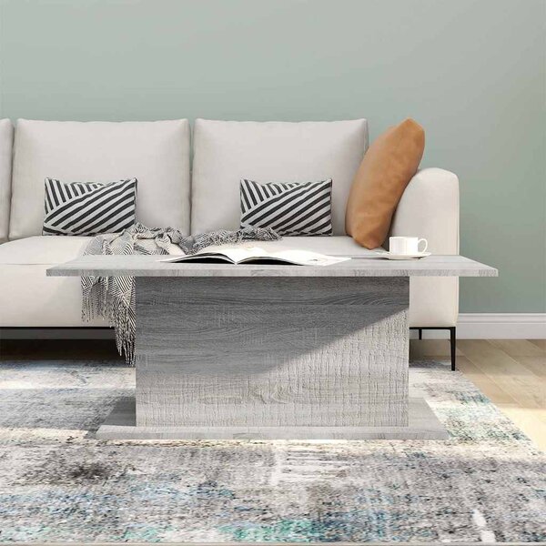 Szürke sonoma szerelt fa dohányzóasztal 102x55,5x40 cm