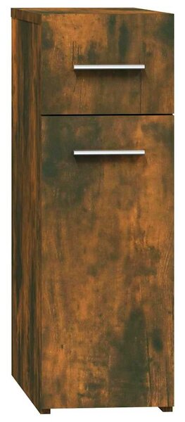 Füstös tölgy színű szerelt fa patikaszekrény 20 x 45,5 x 60 cm