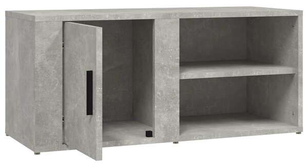 2 db betonszürke szerelt fa TV-szekrény 80x31,5x36 cm