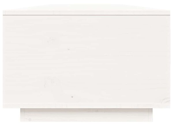 Fehér tömör fenyőfa dohányzóasztal 80 x 50 x 35,5 cm