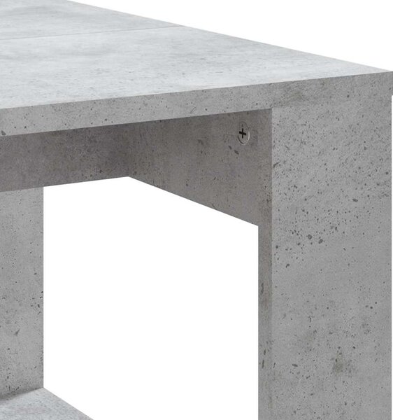 Betonszürke szerelt fa dohányzóasztal 102x50x35 cm