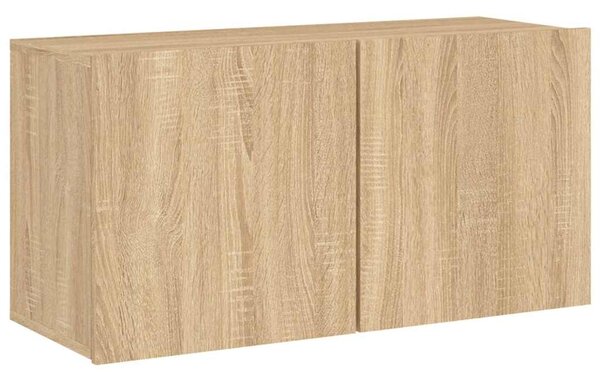 Sonoma tölgy színű falra szerelhető TV-szekrény 80 x 30 x 41 cm