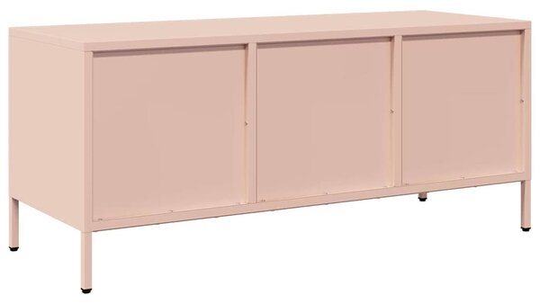 Rózsaszín hidegen hengerelt acél TV-szekrény 101,5x39x43,5 cm