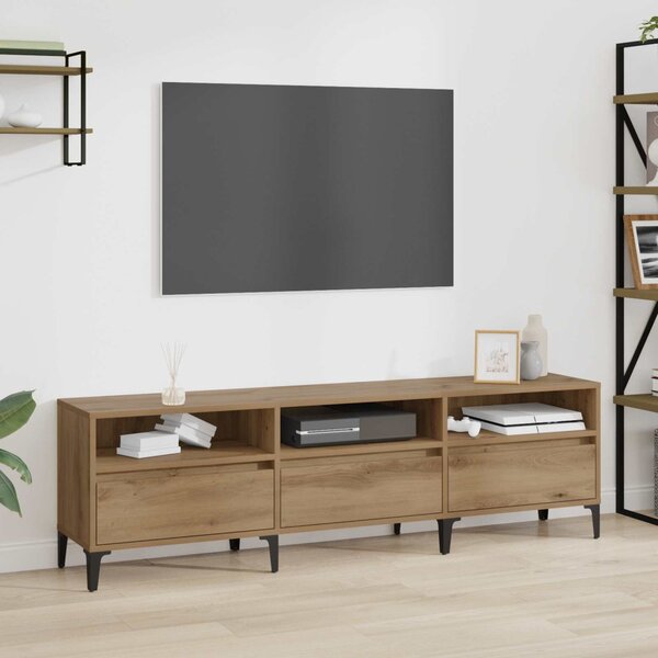 TV szekrény 150 x 30 x 45 cm Artisan tölgy Műszaki fa és vas