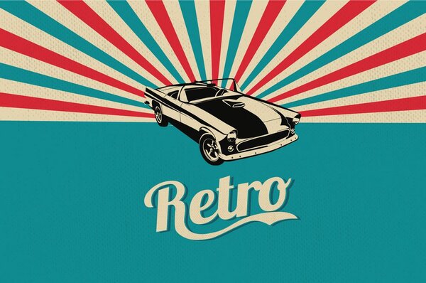 Tapéta retro stílusban