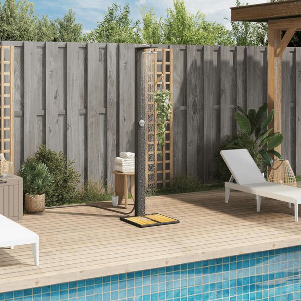 VidaXL Kültéri Zuhanyzó - Polyrattan - Akácfa - 224cm