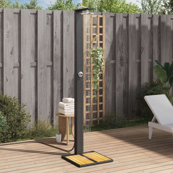 VidaXL Kültéri Zuhanyzó - Polyrattan - Akácfa - 224cm