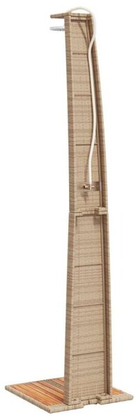 VidaXL Kültéri Zuhanyzó - Polyrattan és Akácfa - 224 cm