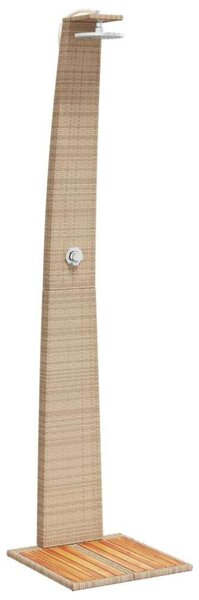 VidaXL Kültéri Zuhanyzó - Polyrattan és Akácfa - 224 cm