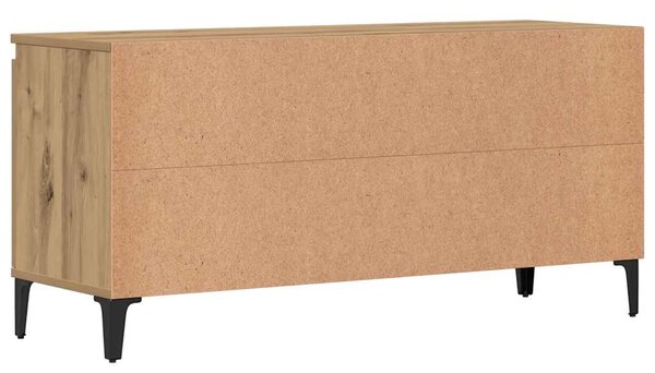 Kézműves tölgy színű szerelt fa TV-szekrény 102x35x50 cm