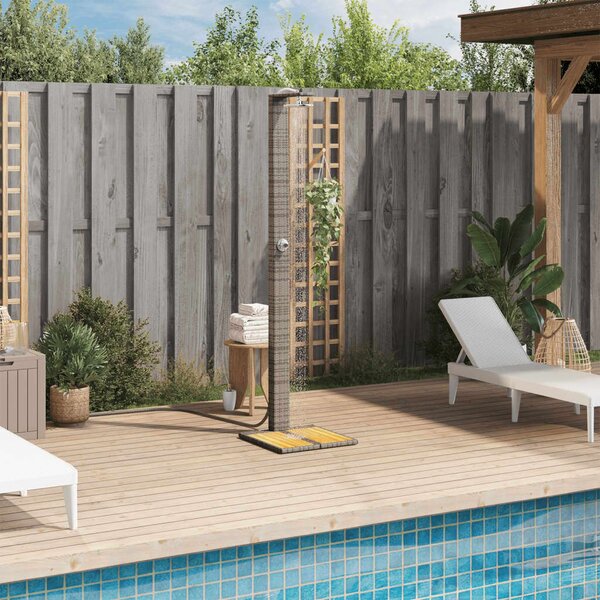 VidaXL Kültéri Zuhanyzó - Polyrattan & Akácfa - 224 cm