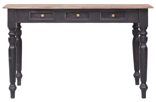 Tömör mahagóni fa íróasztal 3 fiókkal 117 x 57 x 75 cm