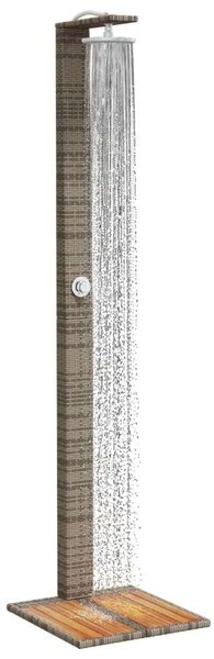 VidaXL Kültéri Zuhanyzó - Polyrattan & Akácfa - 224 cm