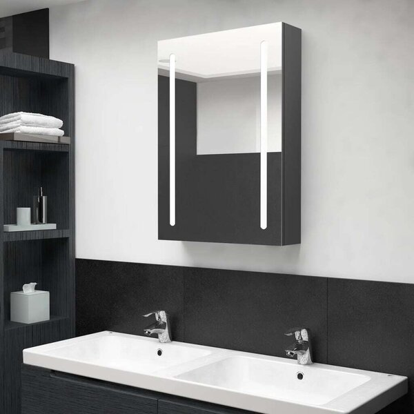 VidaXL LED-es Tükrös Szekrény - 50x13x70 cm