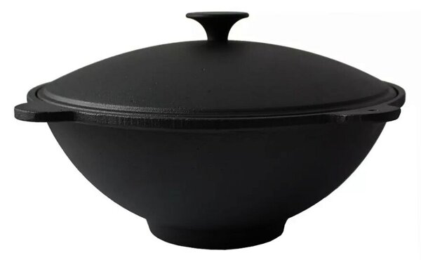 Öntöttvas wok, fedővel, 51,5x26 cm, Perfect Home