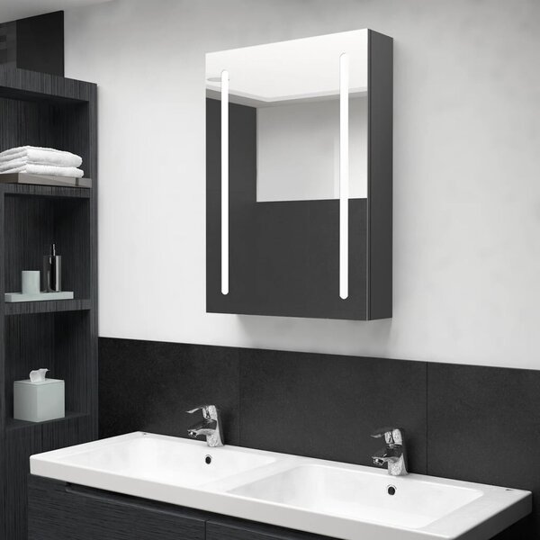 VidaXL LED-es Tükrös Szekrény - 50x13x70 cm