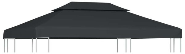 VidaXL Pavilon Tetőponyva - 4x3m - Antracitszürke