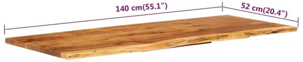 VidaXL tömör akácfa fürdőszoba piperepolc 140x52x2,5 cm