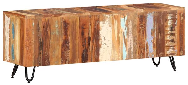 Tömör újrahasznosított fa TV-szekrény 110 x 30 x 40 cm