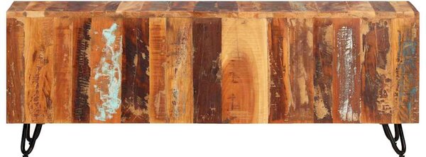 Tömör újrahasznosított fa TV-szekrény 110 x 30 x 40 cm