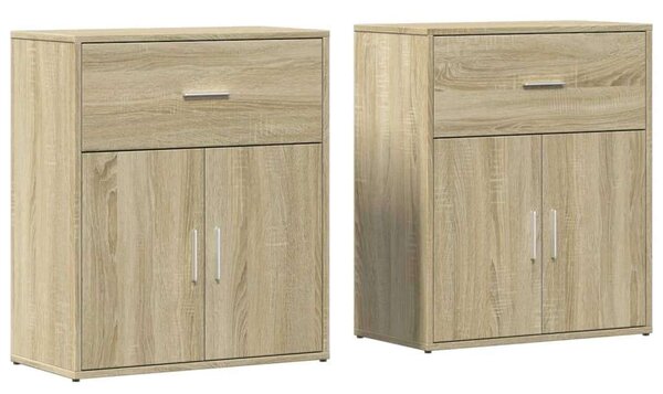 VidaXL Tálalószekrény Sonoma Tölgy - 2 db - 60x31x70 cm