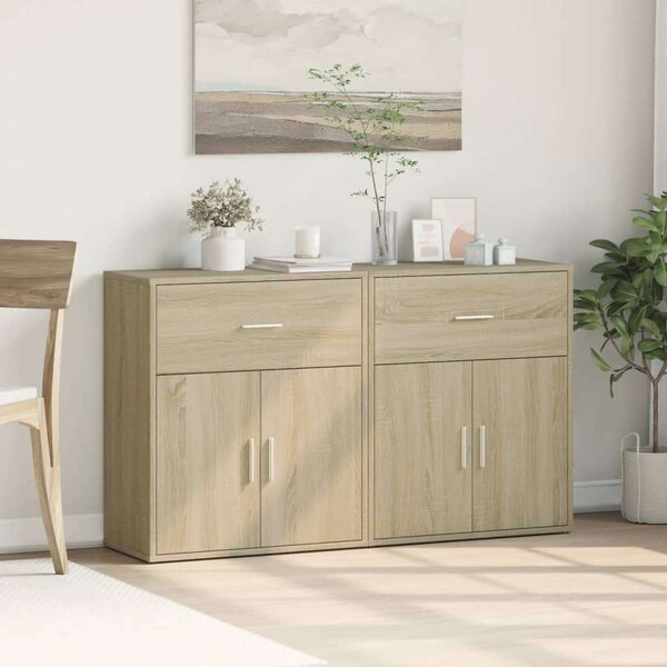 VidaXL Tálalószekrény Sonoma Tölgy - 2 db - 60x31x70 cm