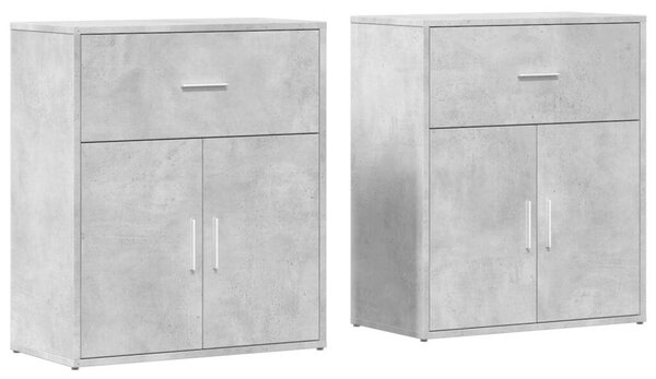 VidaXL Tálalószekrény - 2 db - Betonszürke - 60x31x70 cm