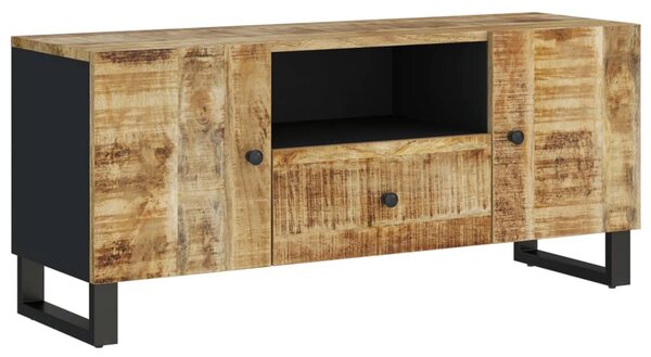 Tömör mangófa és szerelt fa TV-szekrény 105 x 33,5 x 46 cm