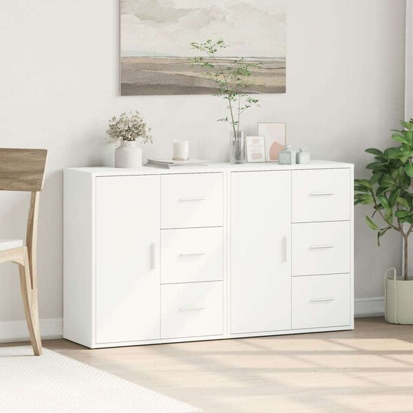 VidaXL Fehér Fa Tálalószekrény - 2 db - 60x31x70 cm