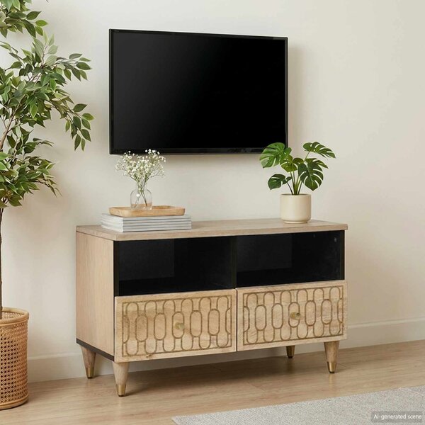 Tömör mangófa TV-szekrény 70 x 33 x 46 cm