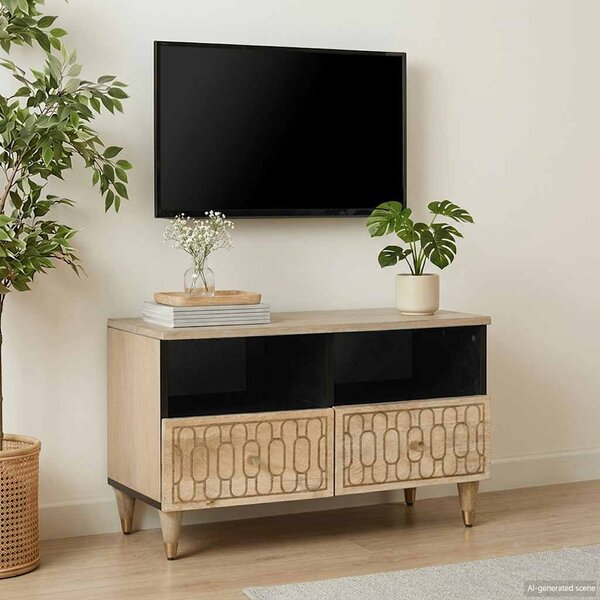 Tömör mangófa TV-szekrény 70 x 33 x 46 cm