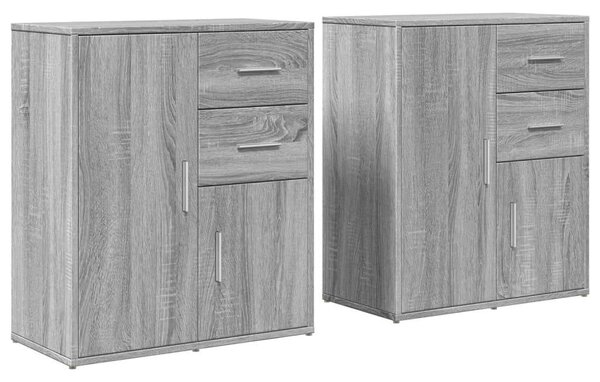 VidaXL Tálalószekrény Szett - Sonoma Szürke - 2 db - 60x31x70 cm