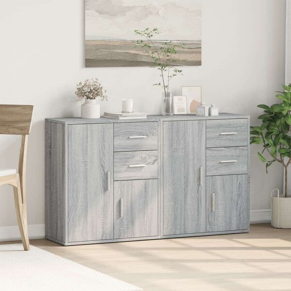 VidaXL Tálalószekrény Szett - Sonoma Szürke - 2 db - 60x31x70 cm