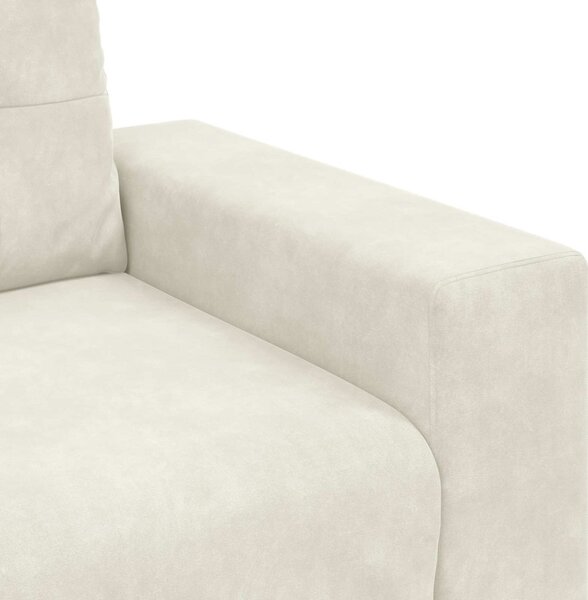 Krém bársony loveseat kanapé 120 cm