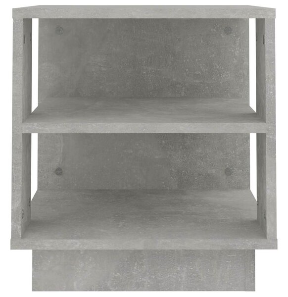 Betonszürke szerelt fa dohányzóasztal 40x40x43 cm