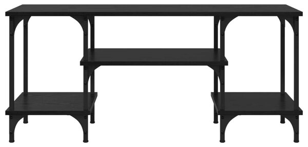 TV szekrény Fekete tölgy 102 x 35 x 45,5 cm Műszaki fa és vas