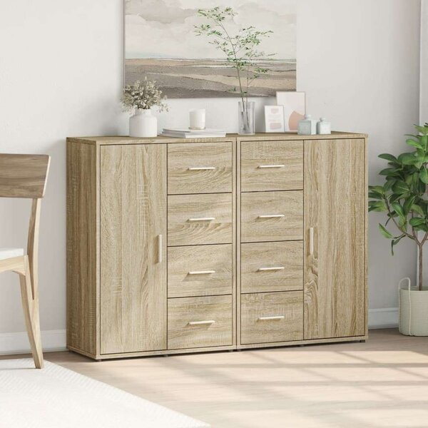VidaXL Tálalóasztal Szett - Sonoma Tölgy - 2 db - 60x31x84 cm