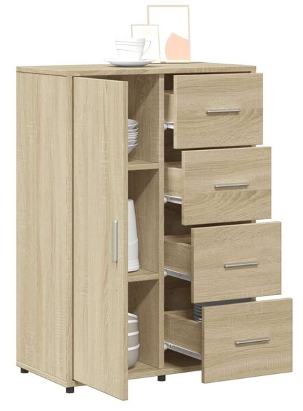 VidaXL Tálalóasztal Szett - Sonoma Tölgy - 2 db - 60x31x84 cm