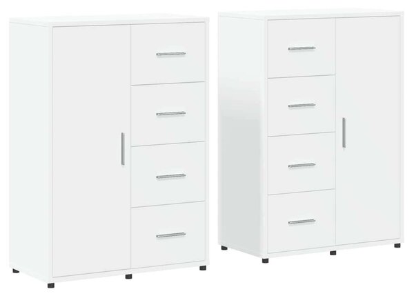 VidaXL Fehér Tálalószekrény Szett - 2 db - 60x31x84 cm