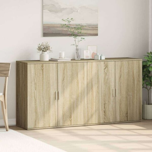 VidaXL Tálalóasztal - Sonoma Tölgy - 79x38x80 cm - 2 db