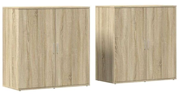 VidaXL Tálalóasztal - Sonoma Tölgy - 79x38x80 cm - 2 db