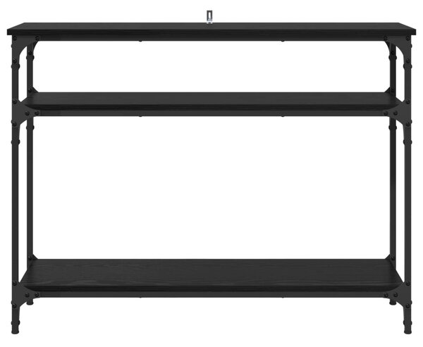 Konzolasztal Fekete tölgy 100 x 29 x 75 cm Szerelt Fa