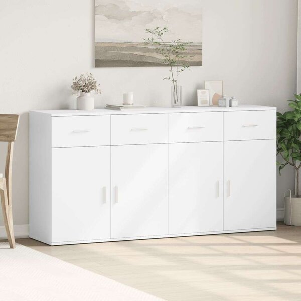 VidaXL Fehér Fa Tálalószekrény - 2 db - 79x38x80 cm